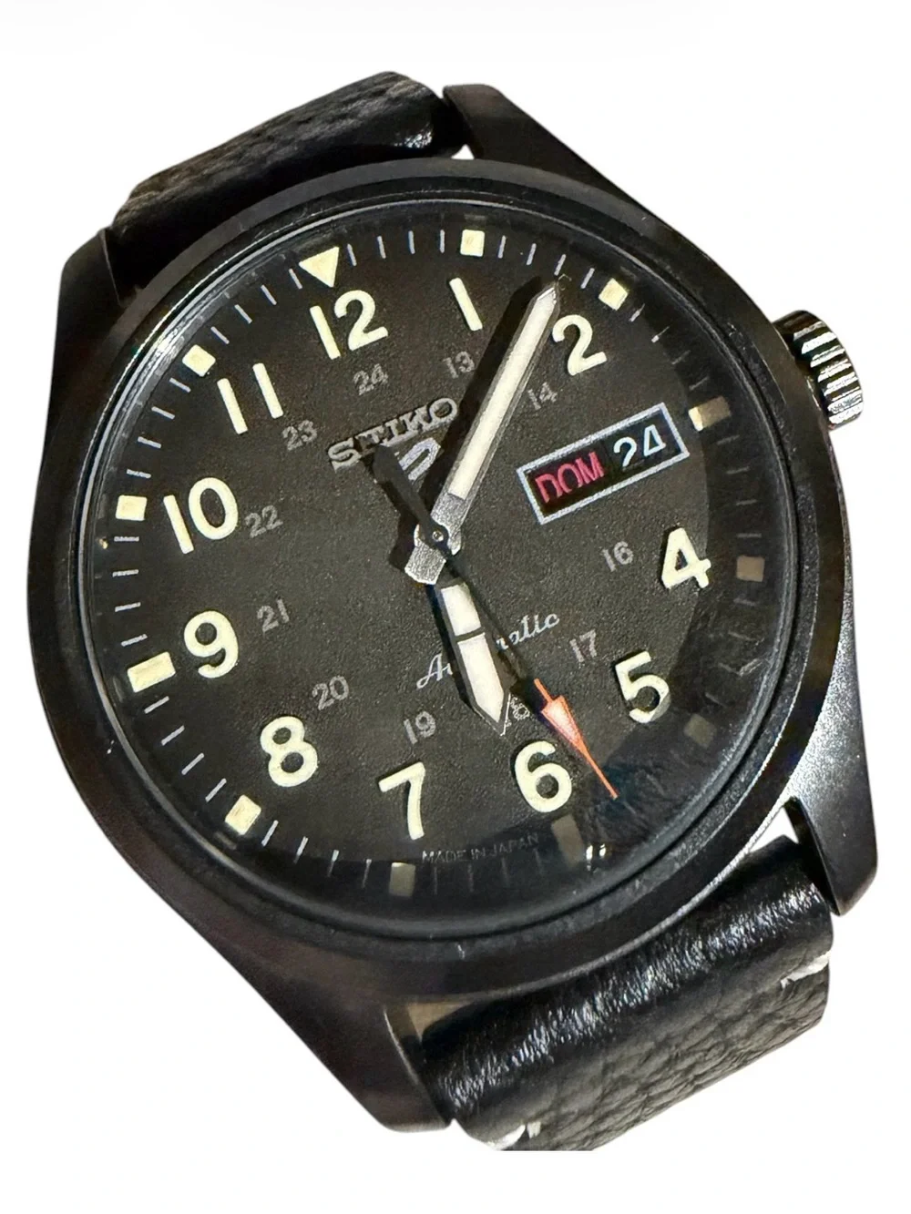 SEIKO 5 FIELD SPECIALIST STYLE SRPG41K1 BROWN DIAL LEATHER WATCH